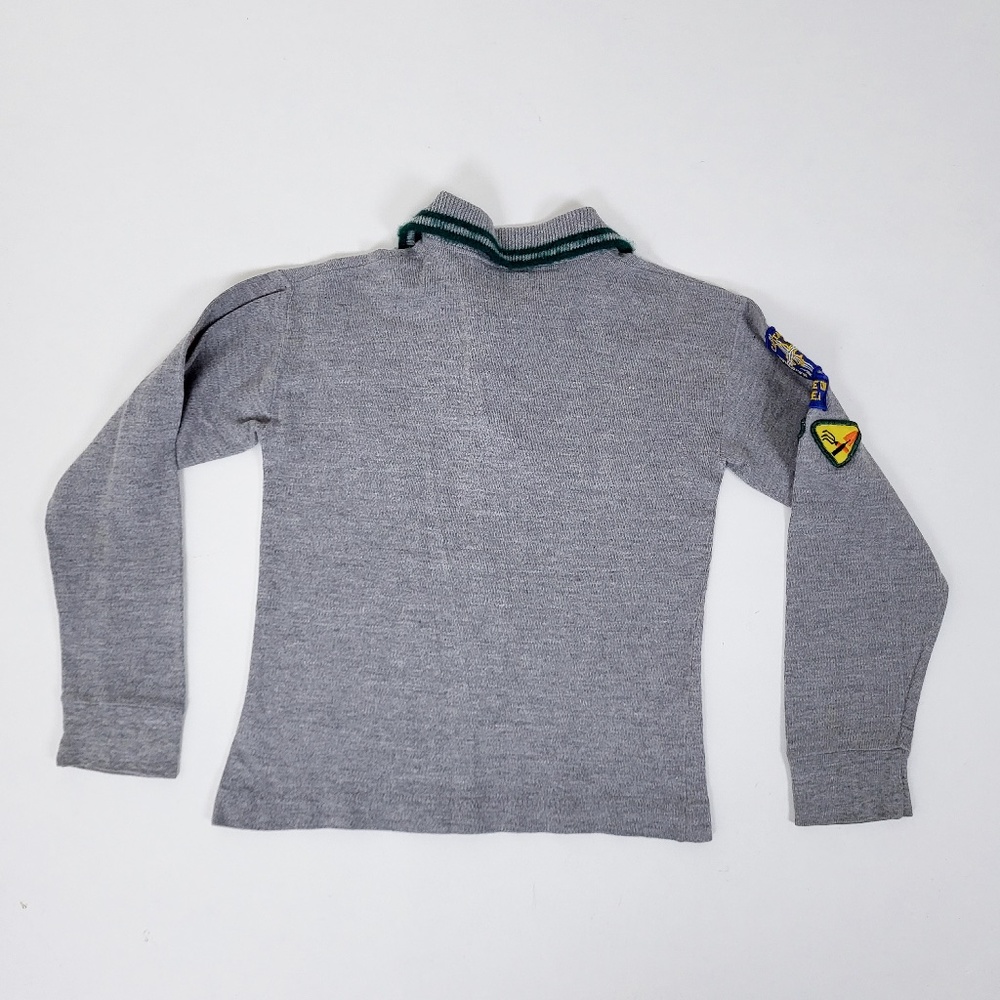 Vintage Authentic Boy Scout Shirt Wolf Cubs Top long sleeve collar badges - Picture 5 of 5